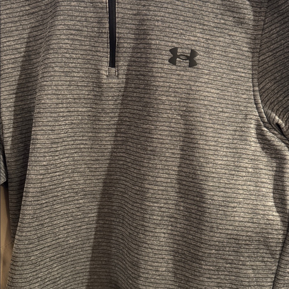 Under Armour Striped Gray Half-Zip Top - Picture 5 of 5